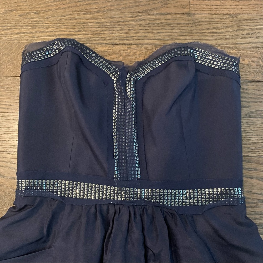 Rebecca Taylor Strapless Silk Dress - Picture 2 of 4